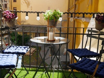 granit ljusslinga ute