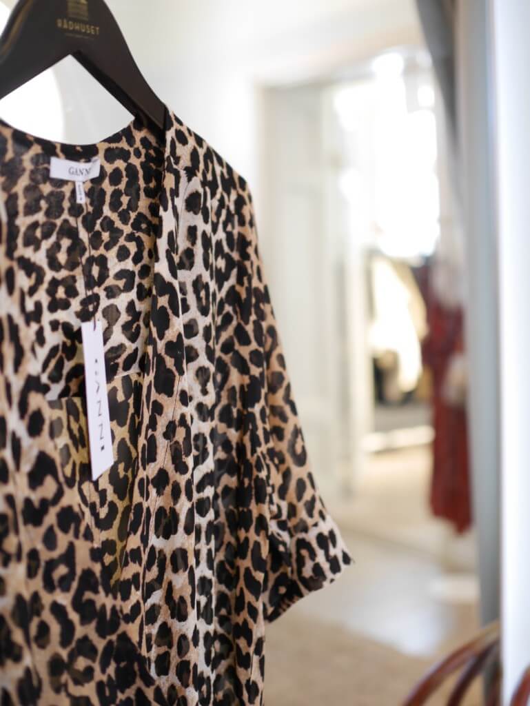 ganni leopard dress kaftan
